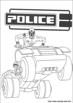 Power Rangers Police Coloring Pages for Kids