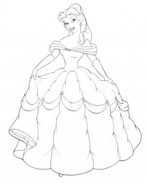 Princess Belle Girls Coloring Pages to Print Online – 25370