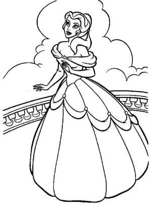 Princess Belle Girls Coloring Pages to Print Online – 35267
