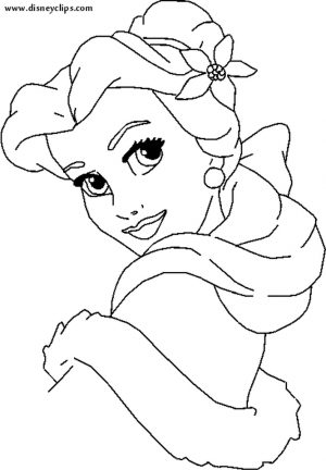 Princess Belle Girls Coloring Pages to Print Online – 56931