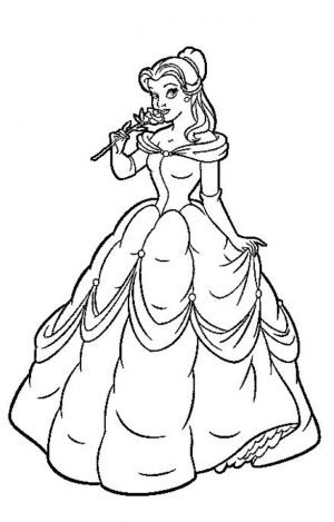 Princess Belle Girls Coloring Pages to Print Online – 84021