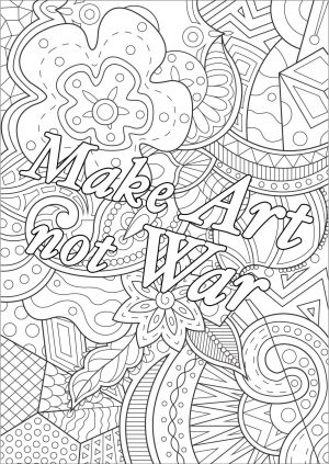 Printable Adult Coloring Pages Quotes Art