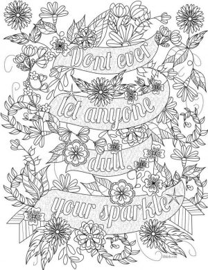 Printable Adult Coloring Pages Quotes Inspirational