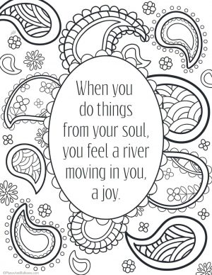 Printable Adult Coloring Pages Quotes Joy