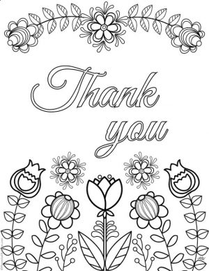 Printable Adult Coloring Pages Quotes Thank You