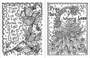 Printable Adult Coloring Pages Quotes Worry Less