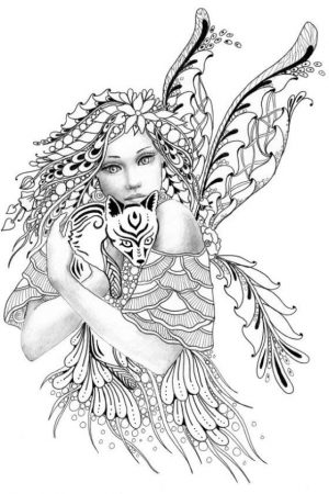 Printable Fairy Coloring Pages for Adults 3dg8