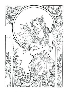 Printable Fairy Coloring Pages for Adults 6lt1