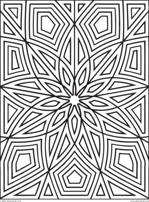 Printable Geometric Coloring Pages for Adults – 14756