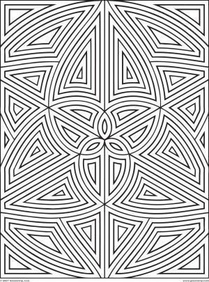Printable Geometric Coloring Pages for Adults – 34175