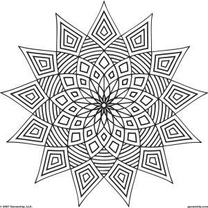 Printable Geometric Coloring Pages for Adults – 45192