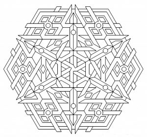 Printable Geometric Coloring Pages for Adults – 57132