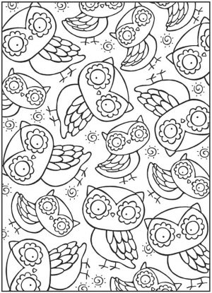 Printable Owl Coloring Pages for Grown Ups od95