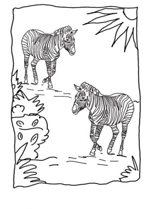 Printable Zebra Coloring Pages dbl2