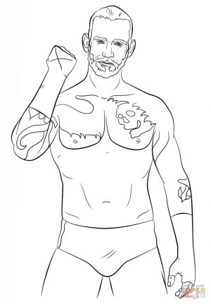 Printable wwe coloring pages CM Punk – 32706