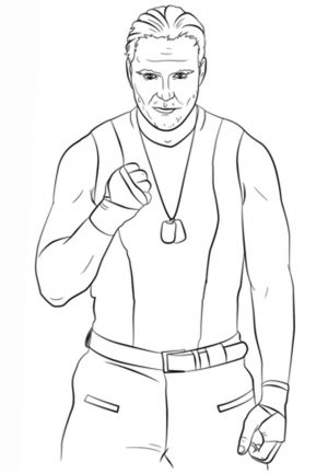 Printable wwe coloring pages dean ambrose – 31850