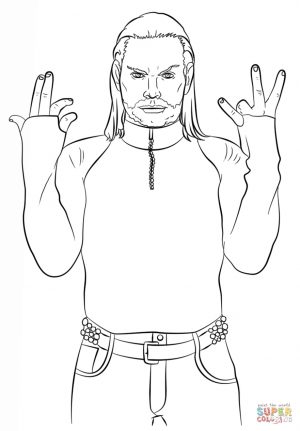 Printable wwe coloring pages jeff hardy – 54891