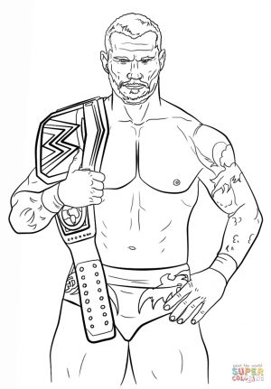Printable wwe coloring pages randy orton – 21783