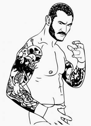 Printable wwe coloring pages randy orton – 67209