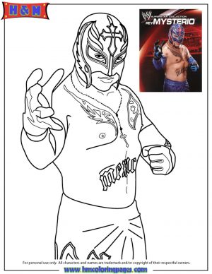 Printable wwe coloring pages rey mysterio – 31189
