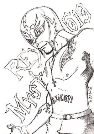 Printable wwe coloring pages rey mysterio – 41902