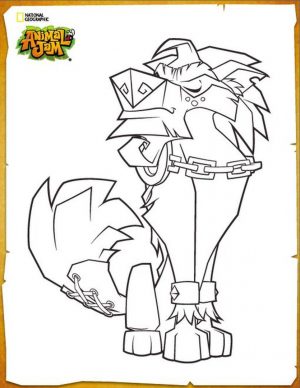 Proud Lion Animal Jam Coloring Pages Free for Kids 1prd