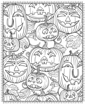 Pumpkin Coloring Pages for Adults