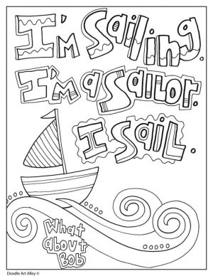 Quote Coloring Pages Easy Im Sailing