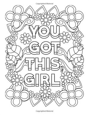 Quote Coloring Pages Free You Got This Girl