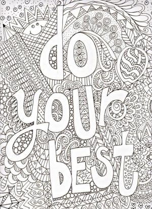 Quote Coloring Pages Just Do Your Best