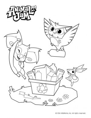 Recycling Animal Jam Coloring Pages Free 5rcy