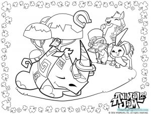 Rhino Animal Jam Coloring Pages for Kids 9rhn