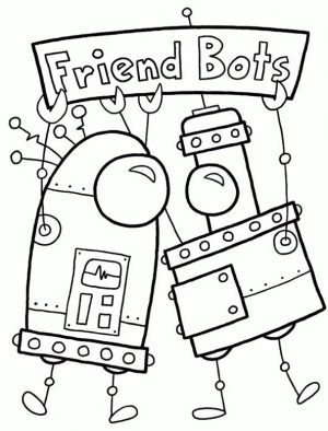Robot Coloring Page Images Friend Robot Minion