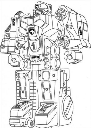 Robot Coloring Page Images Megazord Robot from Power Rangers