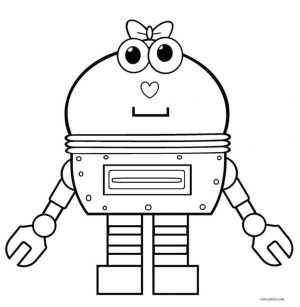 Robot Coloring Pages Printable Cute Cupcake Robot