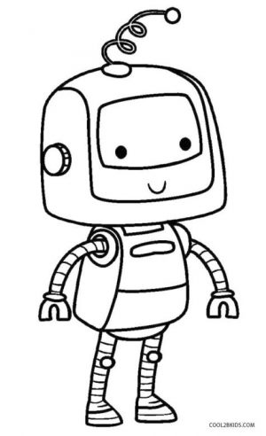 Robot Coloring Pages Printable Cute Robot Kid