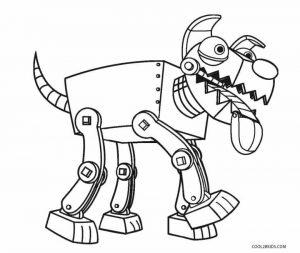 Robot Coloring Pages Printable Dog Robot