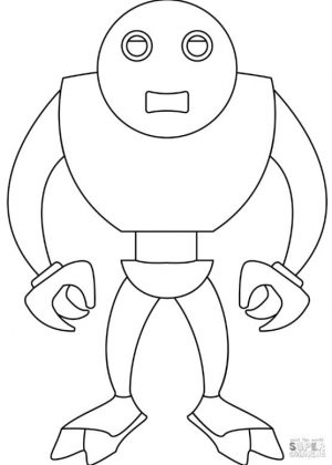 Robot Coloring Pages Scary Giant Robot