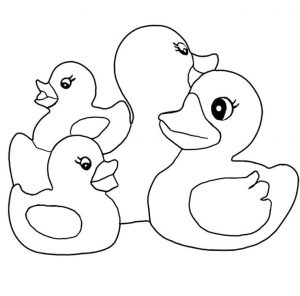 Rubber Duck Coloring Pages for Kids