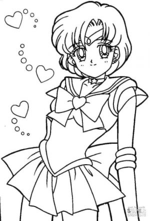 Sailor Moon Coloring Pages Ami Mizuno