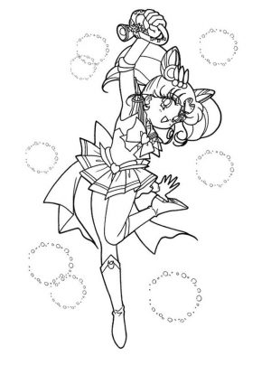 Sailor Moon Coloring Pages for Girls Cute Little Anime Girl