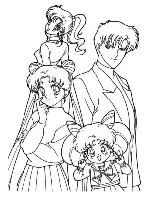 Sailor Moon Coloring Pages for Girls Sailor Moon and Friends
