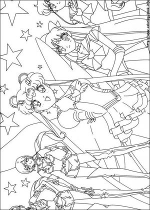 Sailor Moon and Friends Coloring Pages Girl Heoes Assemble