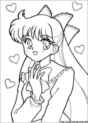 Sailor Moon and Friends Coloring Pages She Has a Lovely Smile