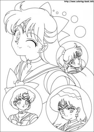 Sailor Moon and Friends Coloring Pages She Winks at Me
