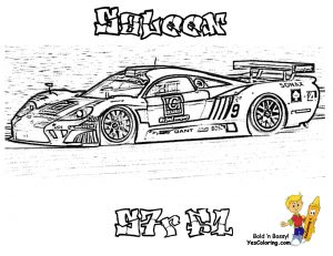Saleen Nascar racing car coloring pages for boys – 45619