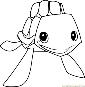 Sea Turtle Animal Jam Coloring Pages 2set