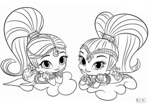 Shimmer and Shine Coloring Pages Free nml9
