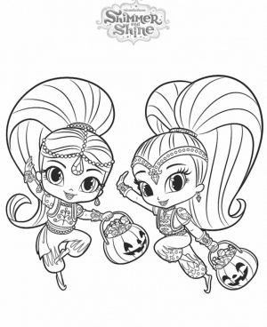 Shimmer and Shine Coloring Pages Online fdg6