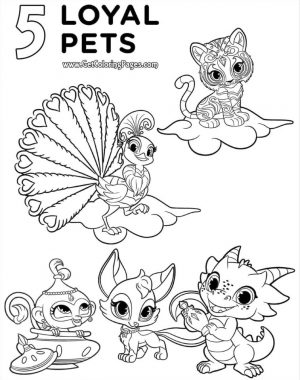 Shimmer and Shine Coloring Pages Online klo1